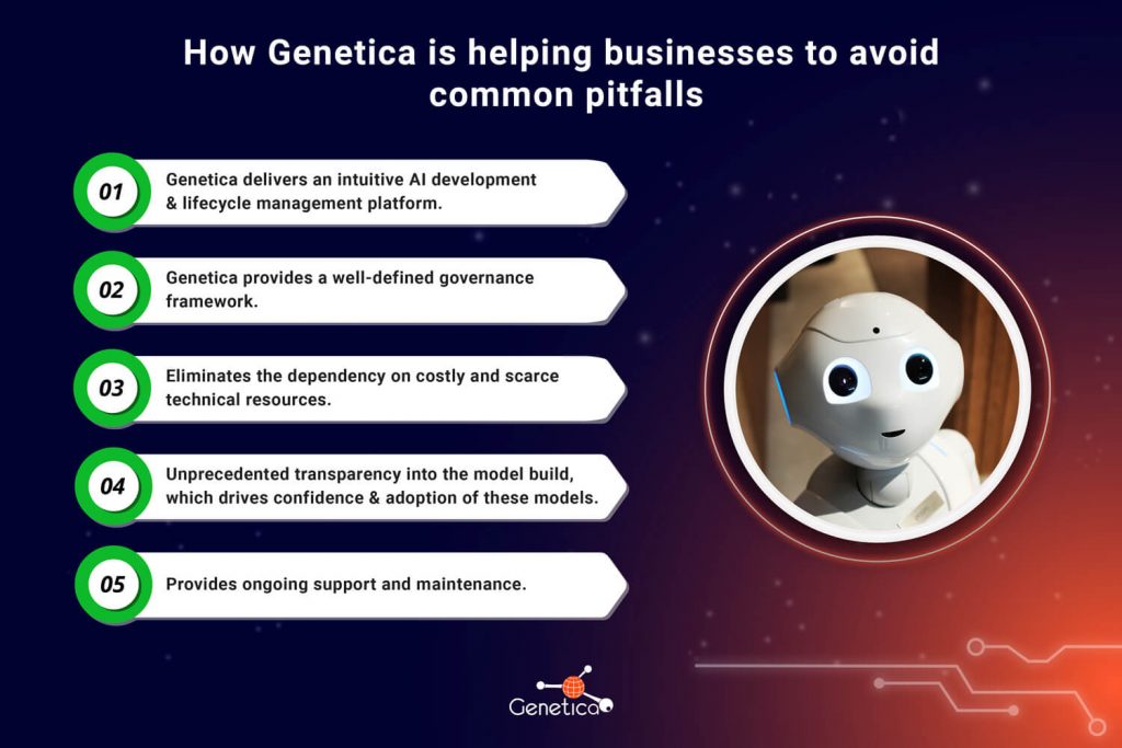 How Genetica is helping businesses to avoid common pitfalls in infographic